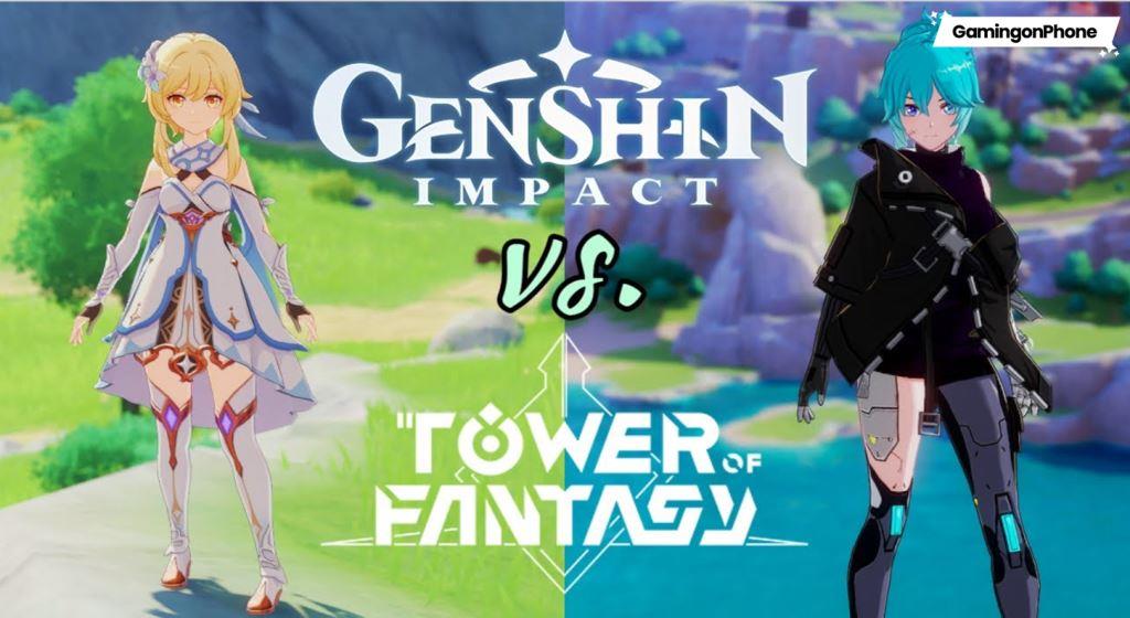 Genshin Impact vs Tower of Fantasy game cover