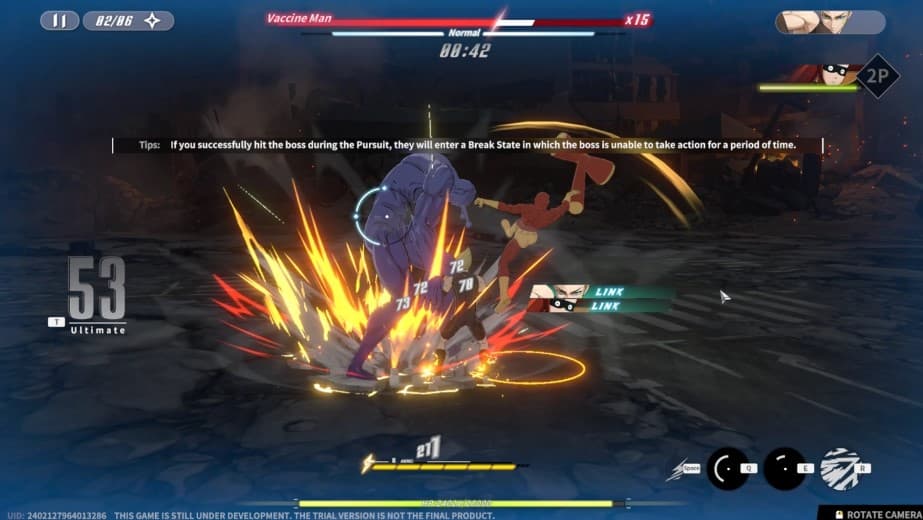 One Punch Man World Skill combo